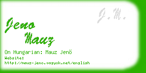 jeno mauz business card